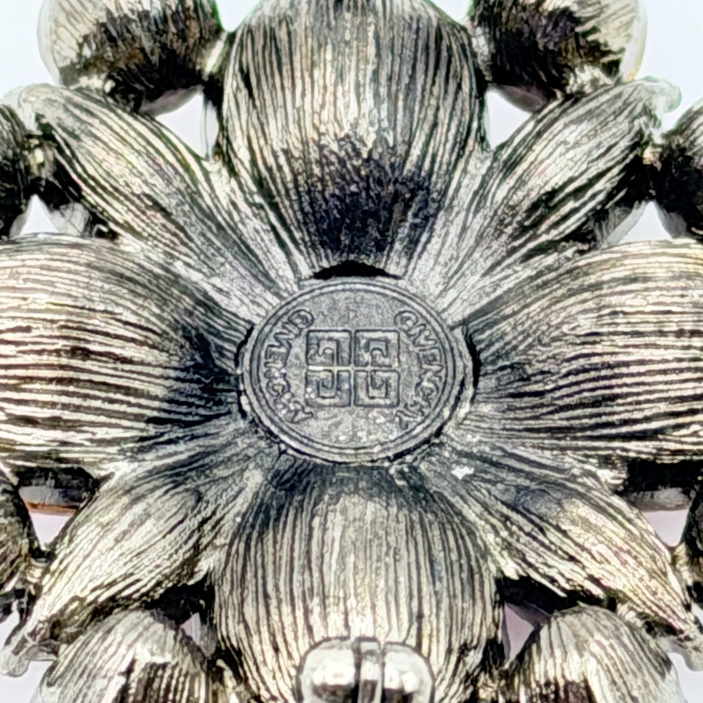 Rare Vintage Givenchy Pink Purple Crystal Luxury Brooch 1.75” Signed EUC - Picture 6 of 16